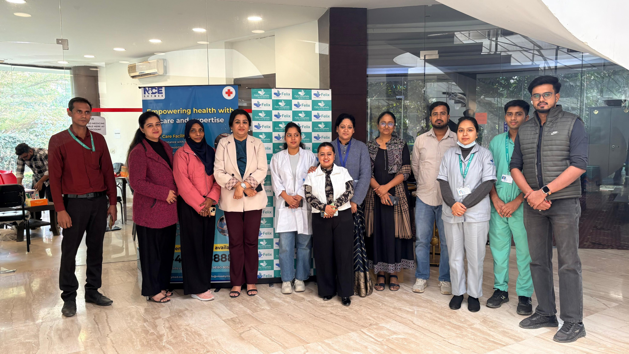 NICE Skymed Clinic organized a free health camp on 22 November 2025.